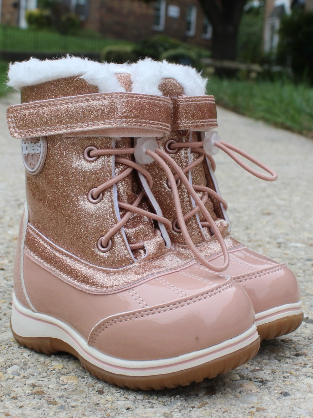 Totes Toddler Girls Quackquack Waterproof Insulated Flat Heel Winter Boots Sz 6